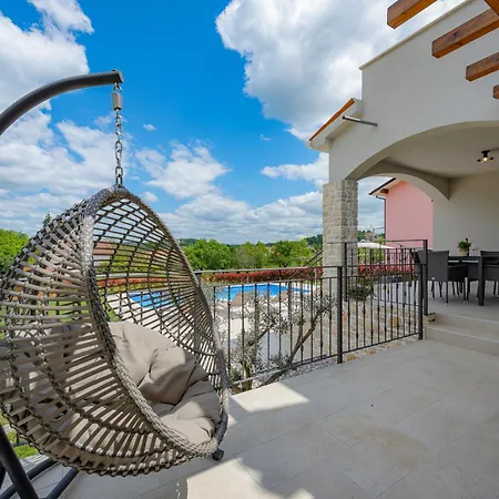 Vila Beautiful Bartol With Pool And View In Pazin Trviz